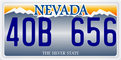 NV license plate 40B656