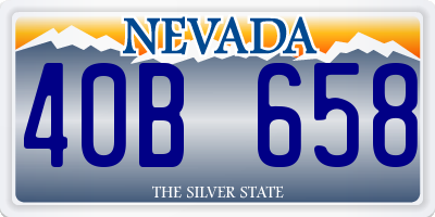NV license plate 40B658