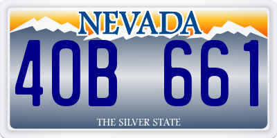 NV license plate 40B661