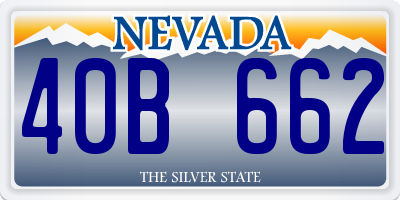 NV license plate 40B662