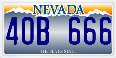 NV license plate 40B666