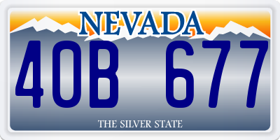 NV license plate 40B677