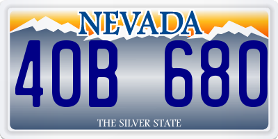 NV license plate 40B680