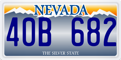 NV license plate 40B682