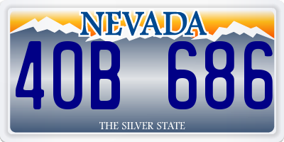 NV license plate 40B686