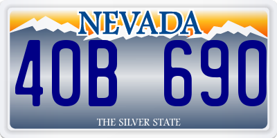 NV license plate 40B690
