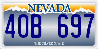 NV license plate 40B697
