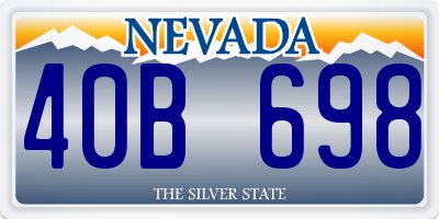 NV license plate 40B698
