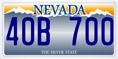 NV license plate 40B700