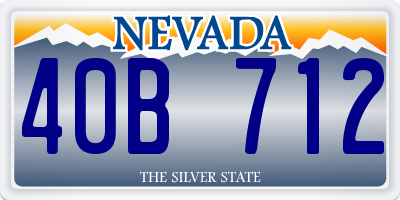 NV license plate 40B712