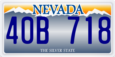 NV license plate 40B718