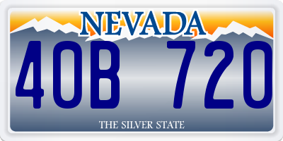 NV license plate 40B720