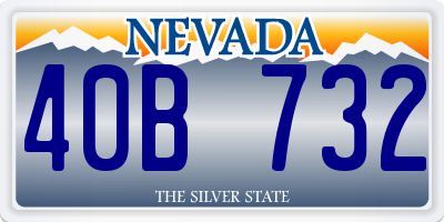 NV license plate 40B732