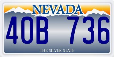 NV license plate 40B736