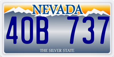 NV license plate 40B737
