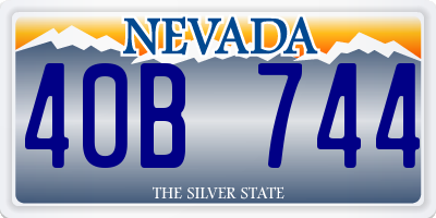 NV license plate 40B744