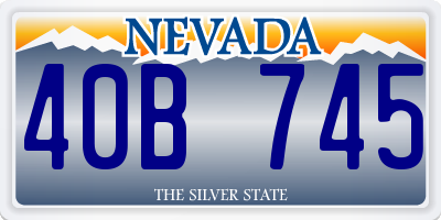 NV license plate 40B745