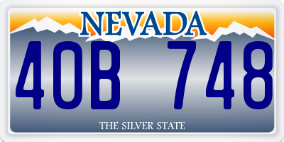 NV license plate 40B748