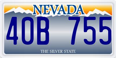 NV license plate 40B755