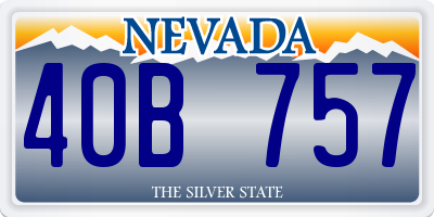 NV license plate 40B757