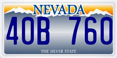 NV license plate 40B760