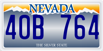 NV license plate 40B764