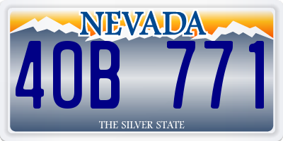 NV license plate 40B771