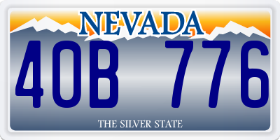 NV license plate 40B776