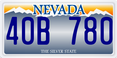 NV license plate 40B780