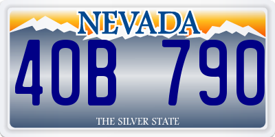 NV license plate 40B790