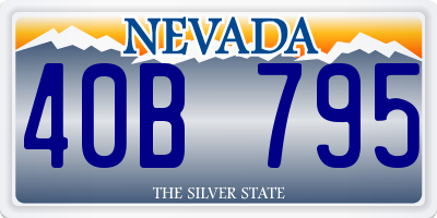 NV license plate 40B795