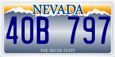 NV license plate 40B797