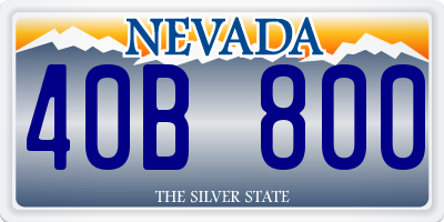 NV license plate 40B800
