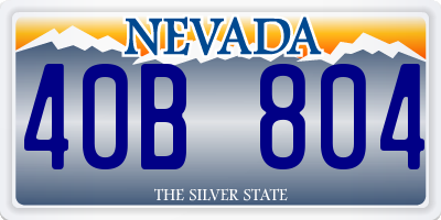 NV license plate 40B804