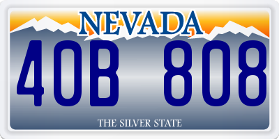NV license plate 40B808