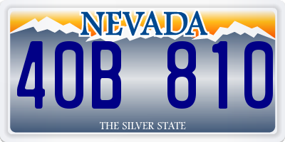 NV license plate 40B810