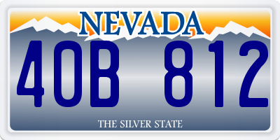 NV license plate 40B812
