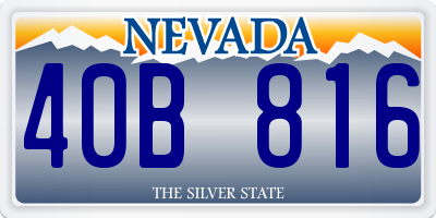NV license plate 40B816