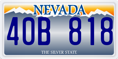 NV license plate 40B818