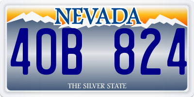 NV license plate 40B824