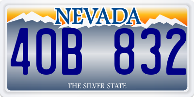NV license plate 40B832