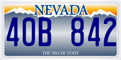 NV license plate 40B842