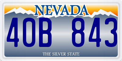 NV license plate 40B843
