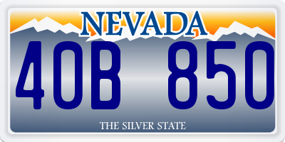 NV license plate 40B850