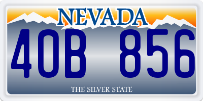 NV license plate 40B856