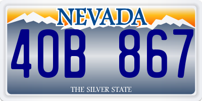 NV license plate 40B867