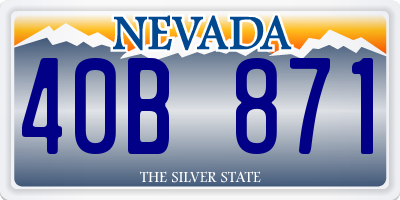 NV license plate 40B871