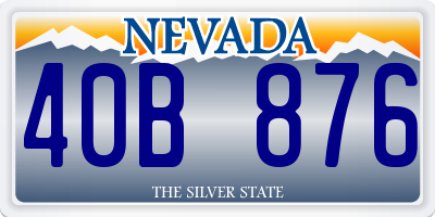 NV license plate 40B876