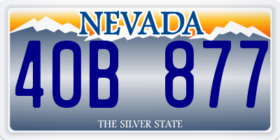 NV license plate 40B877