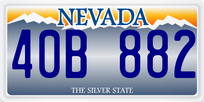 NV license plate 40B882